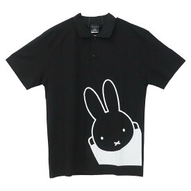 【最大1000円OFFクーポン！】ミッフィー トップス ポロシャツ バンザイ BK ディックブルーナ ワタナベ 半袖 絵本キャラクター グッズ シネマコレクション