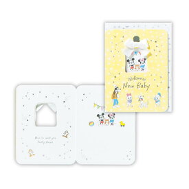 【ポイント10倍 & クーポン！】ディズニー グリーティングカード 赤ちゃん誕生お祝い DN銀箔みんなでお祝い2 日本ホールマーク バースデーカード キャラクター メッセージカード グッズ メール便可 シネマコレクション