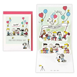 スヌーピー グリーティングカード 誕生お祝い 立体カード SNバースデーフォト ピーナッツ 日本ホールマーク バースデーカード キャラクター メッセージカード グッズ メール便可 シネマコ