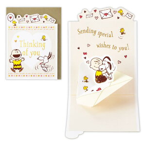 スヌーピー ミニカード 多目的 立体カード SNチャーリーと手紙 ピーナッツ 日本ホールマーク お礼 お祝い キャラクター メッセージカード グッズ メール便可 シネマコレクション