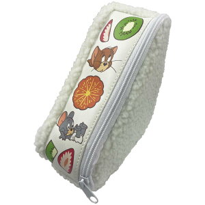 トムとジェリー コスメポーチ サンドイッチ型ポーチ EAT EAT EAT ワーナーブラザース インロック 小物入れ キャラクター グッズ シネマコレクション