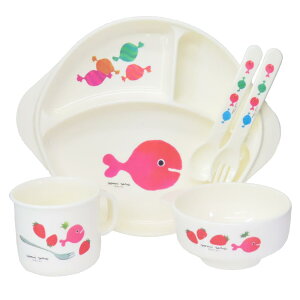 五味太郎 食器セット 食器ギフトセット きんぎょがにげた ホワイト 学研ステイフル こども食器ギフトセット 絵本キャラクター グッズ シネマコレクション