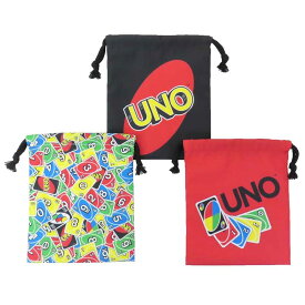 UNO ウノ 巾着袋 巾着S 3枚セット 高波クリエイト マルチポーチ 子供 コップ袋 面白雑貨 グッズ メール便可 シネマコレクション