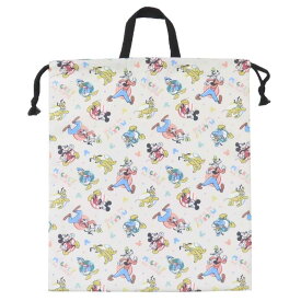 【ポイント10倍 & クーポン！】ミッキー＆フレンズ 巾着袋 巾着L ディズニー 高波クリエイト 幼稚園 小学生 キャラクター グッズ メール便可 シネマコレクション