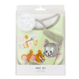 【ポイント10倍 & クーポン！】トムとジェリー ベビー用品 ベビーセット ビブ＆ソックス なかよし ワーナーブラザース スモールプラネット プレゼント ギフト スタイ＆赤ちゃん用靴下 キャラクター グッズ メール便可 シネマコレクション