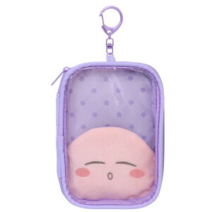 星のカービィ ミニポーチ もこもこポケット付きアクスタケース すやすや サンアート 小物入れ 推し活 キャラクター グッズ メール便可 シネマコレクション