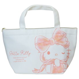 【ポイント10倍 & クーポン！】ハローキティ ランチトート 保冷帆布ランチバッグ 水彩ビッグリボン サンリオ ティーズファクトリー お弁当かばん キャラクター グッズ メール便可 シネマコレクション