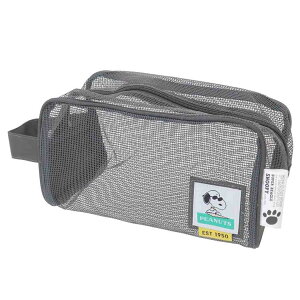 スヌーピー コスメポーチ ラバーメッシュポーチ GY ジョークール ピーナッツ マリモクラフト 小物入れ スパバッグ キャラクター グッズ シネマコレクション