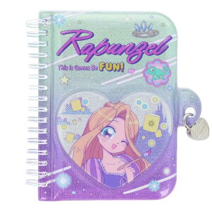 塔の上のラプンツェル リングノート 鍵付ノート バレエコア Y2K ディズニープリンセス サンスター文具 メモ帳 キャラクター グッズ メール便可 シネマコレクション