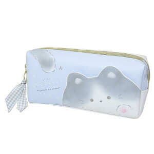 なでて ペンケース ツインファスナーペンポーチ ねこ 新入学 クーリア 新学期準備文具 かわいい グッズ シネマコレクション