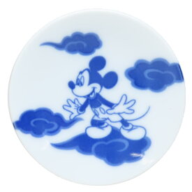 ミッキーマウス 小皿 豆皿 ディズニー 三郷陶器 小粋染付 キャラクター グッズ シネマコレクション