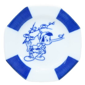 ピノキオ 小皿 豆皿 ディズニー 三郷陶器 小粋染付 キャラクター グッズ メール便可 シネマコレクション
