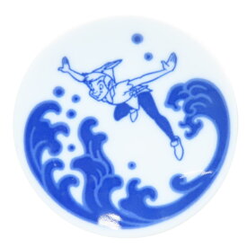 ピーターパン 小皿 豆皿 ディズニー 三郷陶器 小粋染付 キャラクター グッズ メール便可 シネマコレクション
