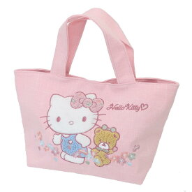 ハローキティ ランチバッグ サガラ刺繍トートバッグ サンリオ ヤスダ通商 ミニトート お弁当かばん キャラクター グッズ メール便可 シネマコレクション