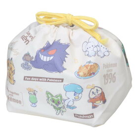 ポケットモンスター ランチ巾着 お弁当きんちゃくポーチ カフェロゴ整列 ポケモン カミオジャパン 新学期準備 キャラクター グッズ メール便可 シネマコレクション