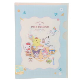 【ポイント10倍 & クーポン！】サンリオキャラクターズ ポケットファイル よこ型ポケット付きクリアファイル A4 おしゃべりティータイム ミント サンリオ ティーズファクトリー 新学期準備文具 書類整理 書類ホルダー キャラクター グッズ メール便可 シネマコレクション