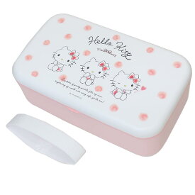 【ポイント10倍 & クーポン！】ハローキティ スプーン＆フォーク付きお弁当箱 カトラリー付ランチボックス 1000ml 水彩コスメ サンリオ スケーター 一段ランチボックス キャラクター グッズ シネマコレクション