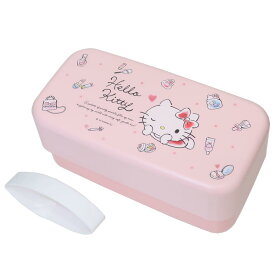 【ポイント10倍 & クーポン！】ハローキティ スプーン＆フォーク付きお弁当箱 カトラリー付ランチボックス2段 1000ml 水彩コスメ サンリオ スケーター 二段ランチボックス キャラクター グッズ シネマコレクション