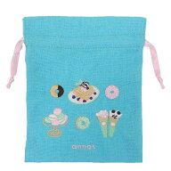 【最大1000円OFFクーポン！】＼期間限定SALE価格／刺繍ミニ巾着 巾着袋 annas アンナス マカロン 学研ス…