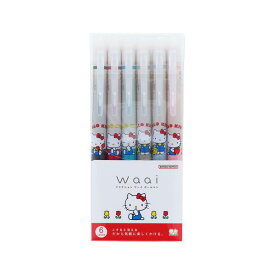 ハローキティ ボールペン フリクションWaai 6色セット 0.5mm サンリオ サンスター文具 小学生 中学生 高校生 キャラクター グッズ メール便可 シネマコレクション
