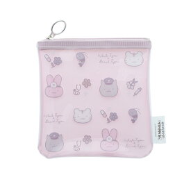 【ポイント10倍 & クーポン！】ホワイトタイガーとブラックタイガー クリアミニポーチ ミニポーチ ピンク サンスター文具 平ポーチ 小物入れ キャラクター グッズ メール便可 シネマコレクション