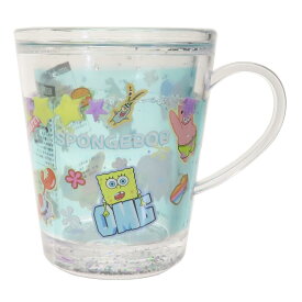 【ポイント10倍 & クーポン！】スポンジボブ プラカップ ウォーターカップ ステッカー ティーズファクトリー プラコップ プラスチック 食器 キャラクター グッズ シネマコレクション