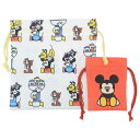 DISNEYx松本セイジ 巾着袋 巾着＆豆巾着セット ミッキー ディズニー マリモクラフト きんちゃくポーチ 小物入れ キャラクター グッズ メール便可 シネマコレクション