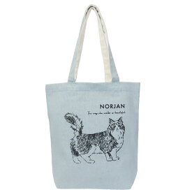 手提げかばん 線画トートバッグ ノラ ねこ ミントイン サブバッグ A4サイズ対応 かわいい グッズ メール便可 シネマコレクション