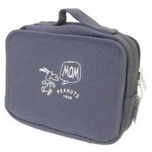 スヌーピー ベビーポーチ お出かけポーチ ブルーグレー MOM ピーナッツ マリモクラフト おむつケース 赤ちゃん用品 出産祝い ギフト キャラクター グッズ シネマコレクション