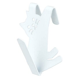 【最大1000円OFFクーポン！】ボトルフック キッチン雑貨 ネコデコキッチン WH ねこ デコレ 猫型 台所 洗い物 水切り かわいい