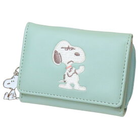 【ポイント10倍 & クーポン！】スヌーピー ミニウォレット コンパクト三つ折り財布 GR ピーナッツ マリモクラフト プレゼント キャラクター グッズ シネマコレクション