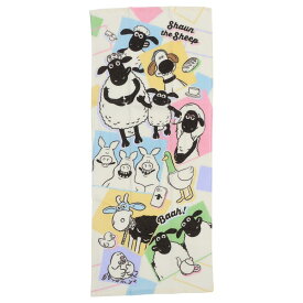 ひつじのショーン フェイスタオル プリントロングタオル ハッピークラッカー 林タオル 新生活雑貨 キャラクター グッズ メール便可 シネマコレクション