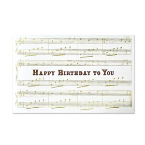 ROKKAKU Birthday Card グリーティングカード バースデーカードセット 1セット入り Birthday song フタバ 箔押し 誕生日 メッセージカード カード&封筒&シール グッズ メール便可 シネマコレクショ