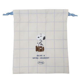 【ポイント10倍 & クーポン！】スヌーピー 巾着袋 巾着M journey ピーナッツ マリモクラフト 小物入れ きんちゃくポーチ キャラクター グッズ メール便可 シネマコレクション