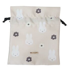 【ポイント10倍 & クーポン！】ミッフィー 巾着袋 きんちゃくポーチ モノクロシリーズ ディックブルーナ マリモクラフト 小物入れ かわいい 絵本キャラクター グッズ メール便可 シネマコレクション