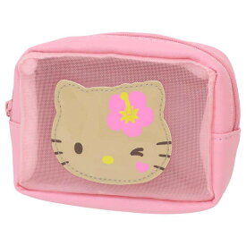 ハローキティ コスメポーチ メッシュポケット付マルチポーチ 日焼けシリーズ ピンク サンリオ ケイカンパニー 小物入れ キャラクター グッズ シネマコレクション