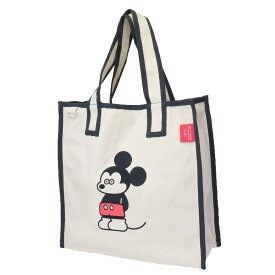 【ポイント10倍 & クーポン！】DISNEYx松本セイジ 手提げかばん ビッグスクエアトートバッグ ミッキーマウススタンド ディズニー スモールプラネット 大容量 マチ付き キャラクター グッズ シネマコレクション