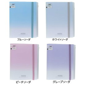 mitte ミッテ ポケットファイル ゴムバンド付クリアファイル5P＋F サンスター文具 新学期準備文具 シンプル グッズ シネマコレクション