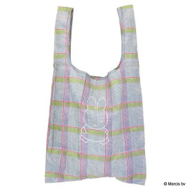 【ポイント10倍 & クーポン！】ミッフィー エコバッグ ショッピングバッグS チェック グレー ディックブルーナ エフエービージャパン お買い物バッグ 絵本キャラクター グッズ メール便可 シネマコレクション
