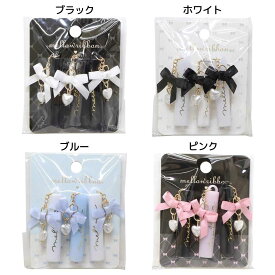 【ポイント10倍 & クーポン！】リボンステーショナリー 鉛筆キャップ リボンチャーム付き鉛筆キャップ 3本セット クーリア えんぴつカバー 新学期準備文具 女の子 グッズ メール便可 シネマコレクション