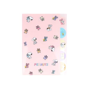 スヌーピー ポケットファイル ダイカットクリアファイル5P A4 パステル ピーナッツ サンスター文具 新学期準備文具 キャラクター グッズ メール便可 シネマコレクション