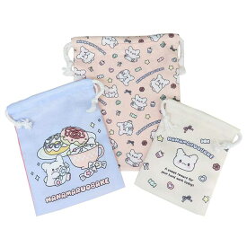 【ポイント10倍 & クーポン！】はなまるおばけ 巾着袋 3P巾着 サンリオ マリモクラフト 小物入れ キャラクター グッズ メール便可 シネマコレクション