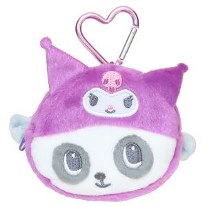 パンシェルxサンリオキャラクターズ ミニポーチ カラビナ付きフェイスミニポーチ クロミ サンリオ 小物入れ キャラクター グッズ シネマコレクション