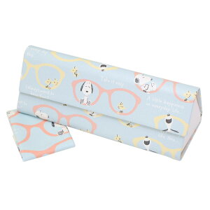 スヌーピー 眼鏡ケース クロス付き折りたたみメガネケース メガネでお昼寝 ピーナッツ カミオジャパン ハードタイプ プレゼント キャラクター グッズ メール便可 シネマコレクション