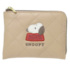 【ポイント10倍 & クーポン！】スヌーピー カードポーチ L字カードケース USUAL SNOOPY ピーナッツ カミオジャパン ミニ財布 キャラクター グッズ メール便可 シネマコレクション
