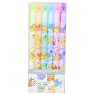 【最大1000円OFFクーポン！】ポケットモンスター カラーマーカー 蛍光ツインペン 6色セット ポケモン カ…