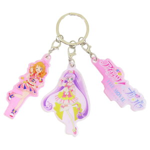 アイカツ!xプリパラ THE MOVIE 出会いのキセキ! キーリング 3連アクリルキーホルダー 01 あかり&らぁらA バンダイ コレクション雑貨 アニメキャラクター グッズ メール便可 シネマコレクシ