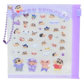 【最大1000円OFFクーポン！】クレヨンしんちゃん デコシール ミニデコパーツ シールタイプ パープル アイプランニング スマホデコ ネイル アニメキャラクター グッズ メール便可 シネマコレクション