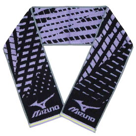 【ポイント10倍 & クーポン！】ミズノ マフラータオル ジャガードスリムロングタオル PURPLE 林タオル ジョギング スポーツ グッズ メール便可 シネマコレクション