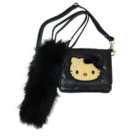 【ポイント10倍 & クーポン！】ハローキティ ショルダーバッグ しっぽファーつきミニウォレットショルダー BK サンリオ サンアート プレゼント 斜め掛けかばん キャラクター グッズ シネマコレクション